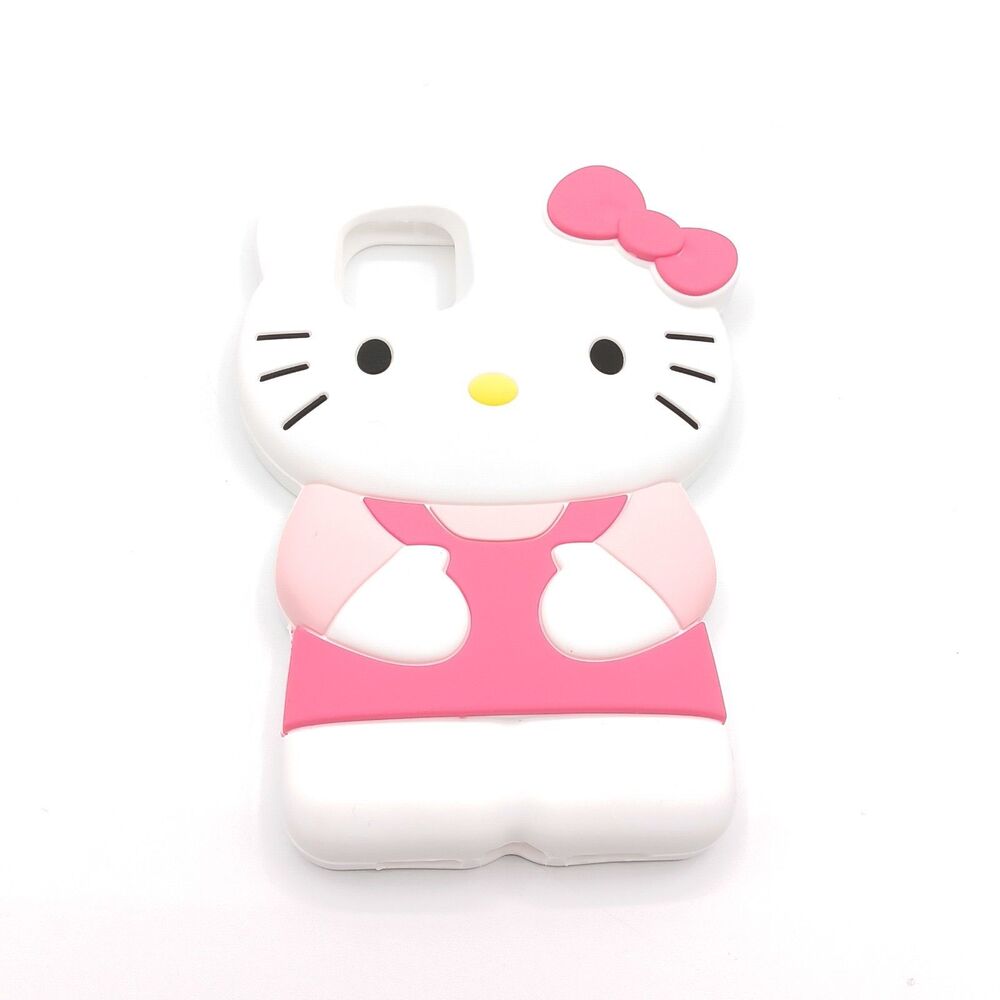 Hello Kitty Phone Case For iPhone 11 Pink White 3D Soft Silicone Sanrio New